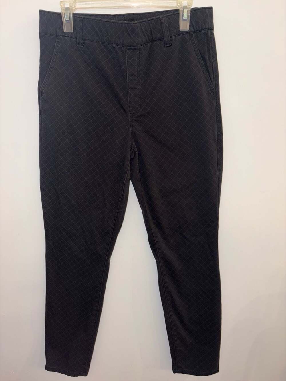 Juicy by Juicy Couture Black Diamond Pattern Slim Ankle Pants Size 12
